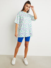 All Over Floral Print Oversized T-shirt